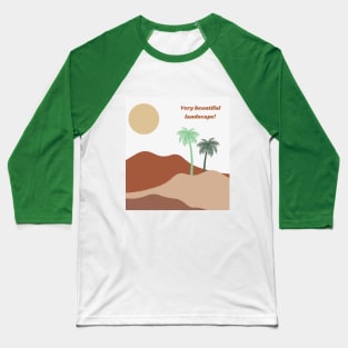 Abstract Desert Landscape Baseball T-Shirt